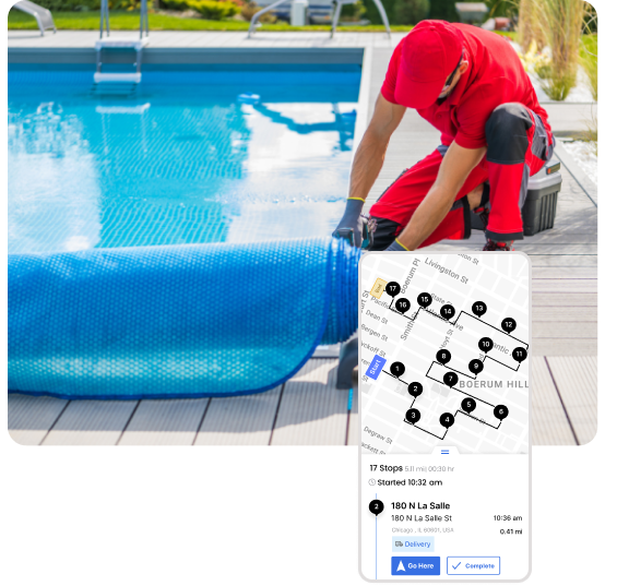 Pool Service Route Planning and Optimization Software Upper