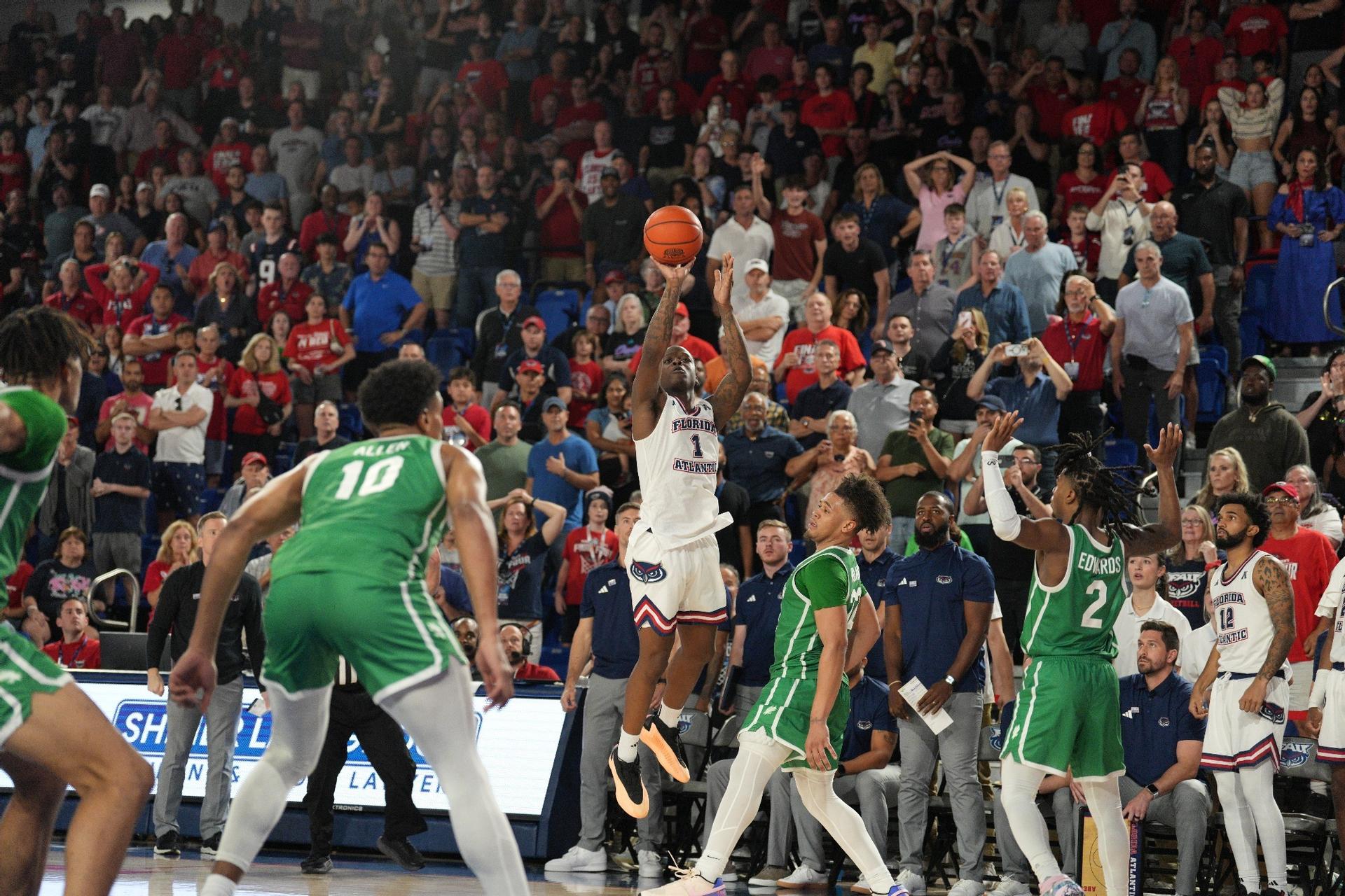Men’s Basketball Gamewinning shot by Johnell Davis secures FAU a 66