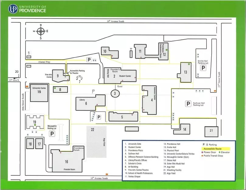 Map Of Providence College Campus Map - University Of Providence