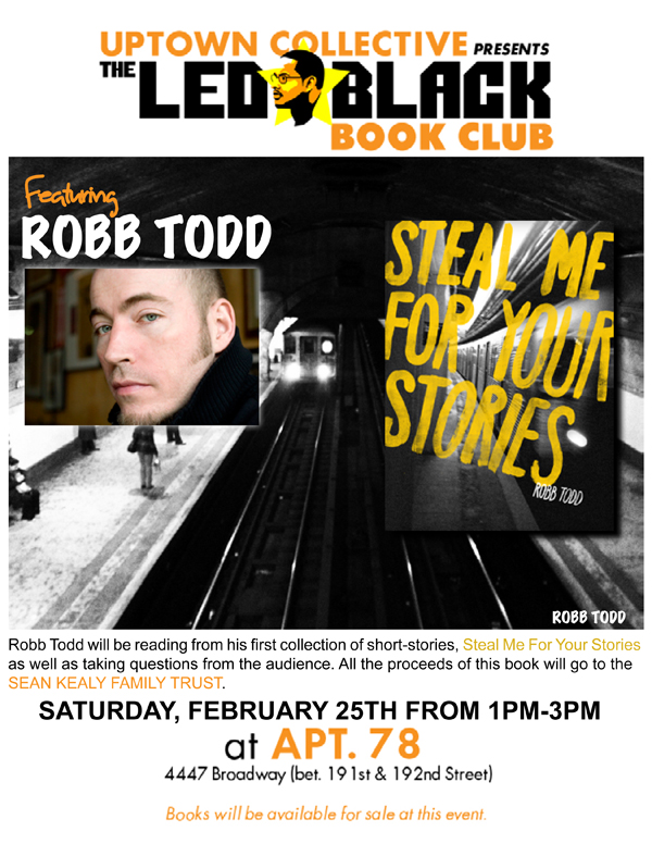 The Led Black Book Club ft Robb Todd on Feb 25th Apt 78 Washington