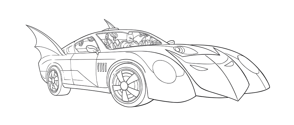 Coloriage BatmobileUrban Comics