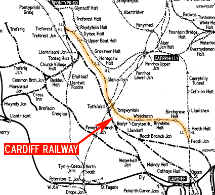 Abandoned Railways Uk Map Rhiwbina Halt, Cardiff To Coryton Railway Line On The Coryton Branch, Cardiff Railway, Cardiff, South Wales, Uk