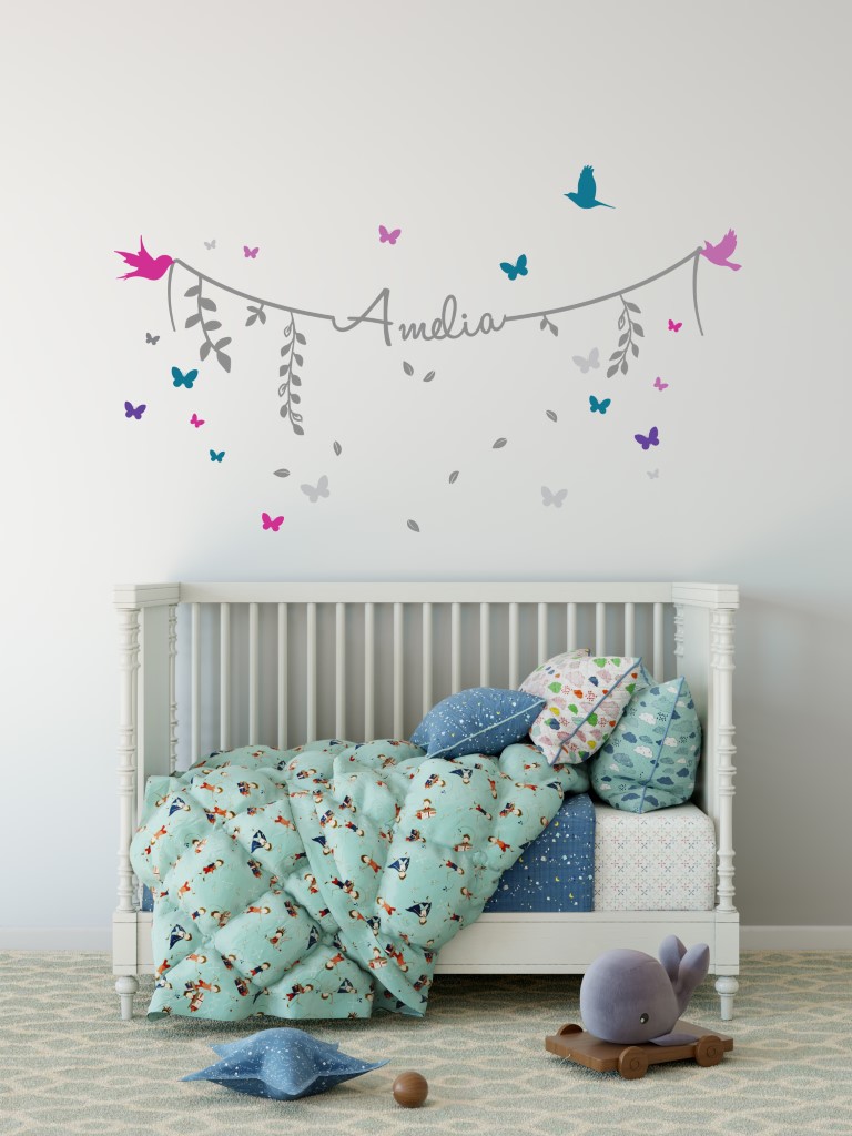 Bedroom Wall Sticker for Childrens Room Boys Girls Personalised Wall
