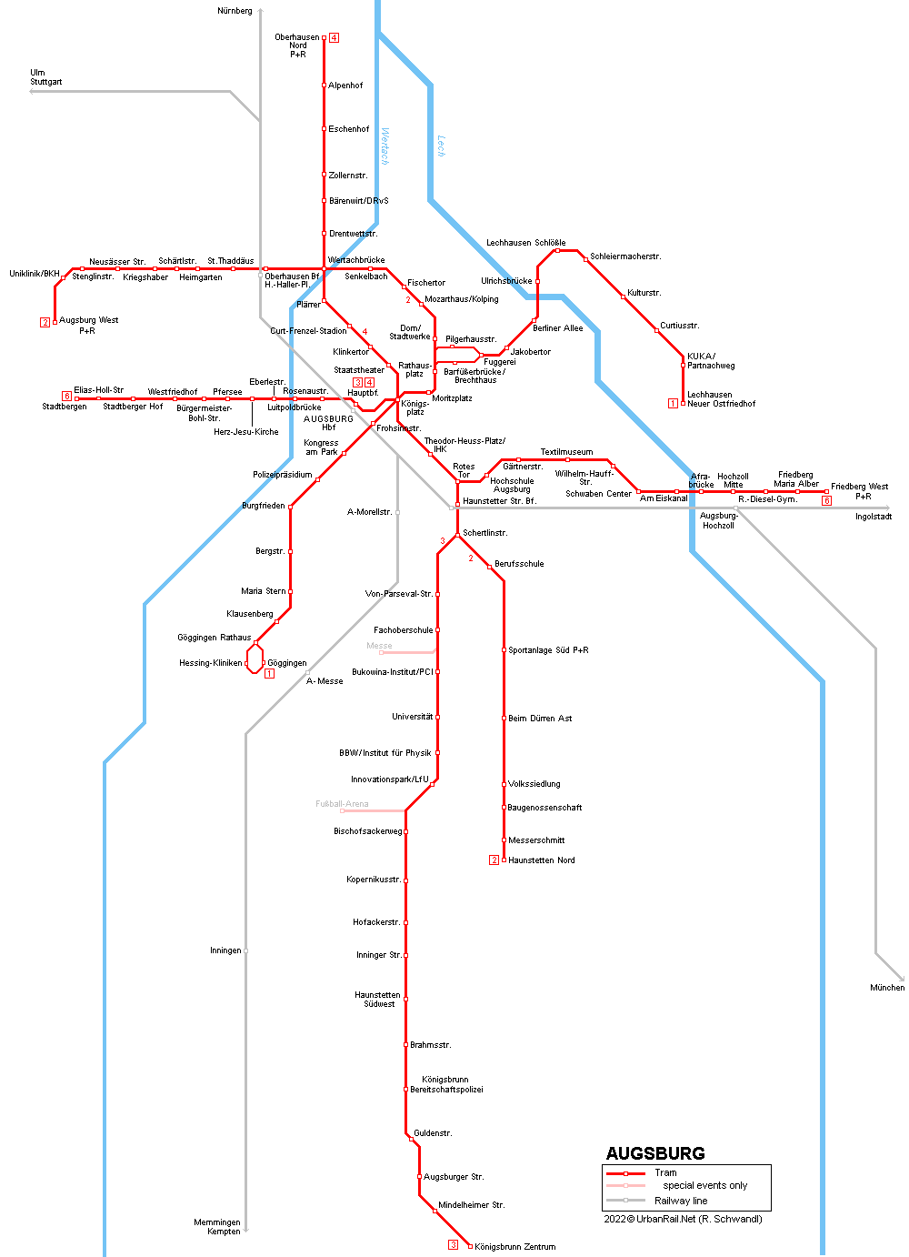 > Europe > Germany > Bavaria > Augsburg Tram / Straßenbahn