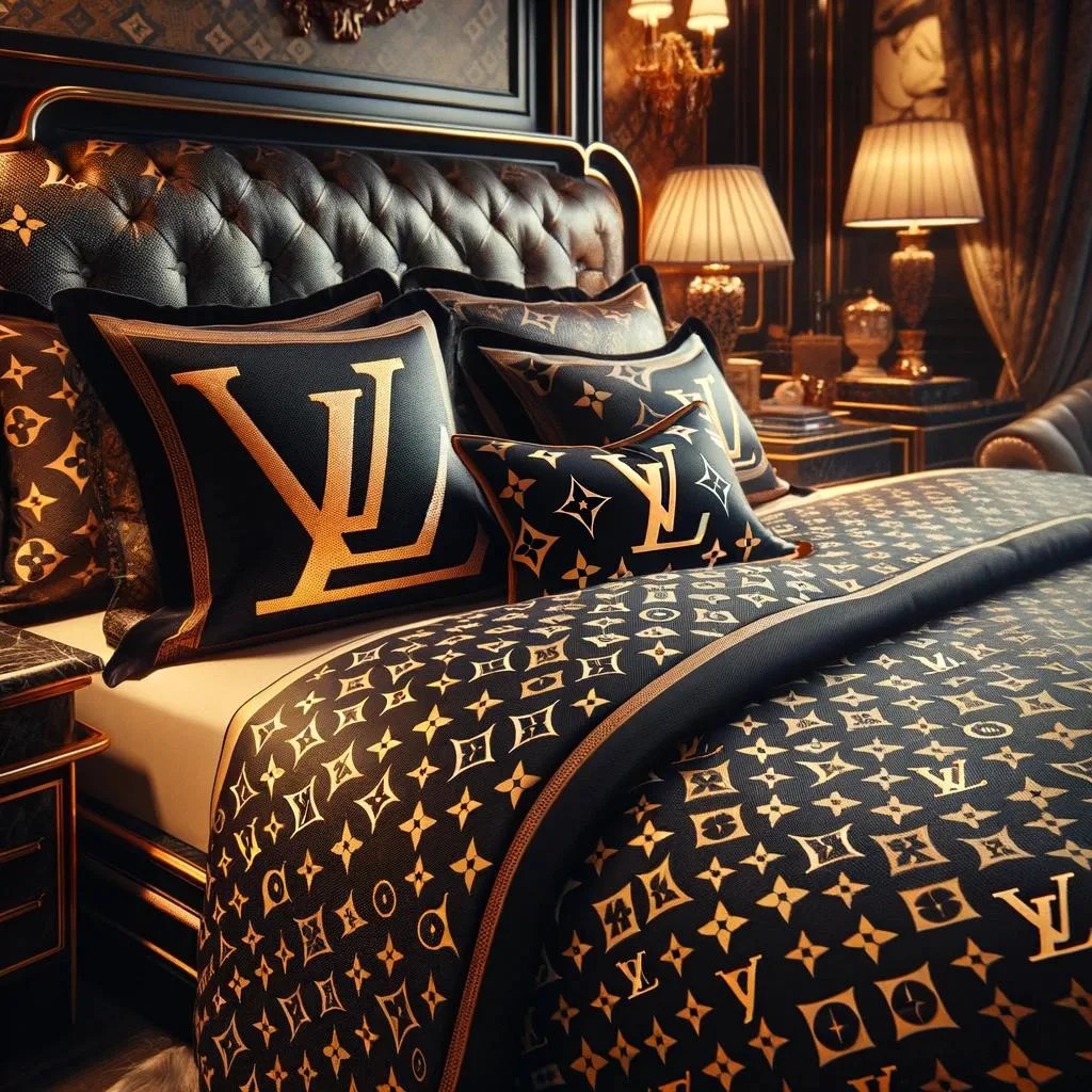 The Luxury of Dreams Louis Vuitton Blanket and Pillow Urban Splatter