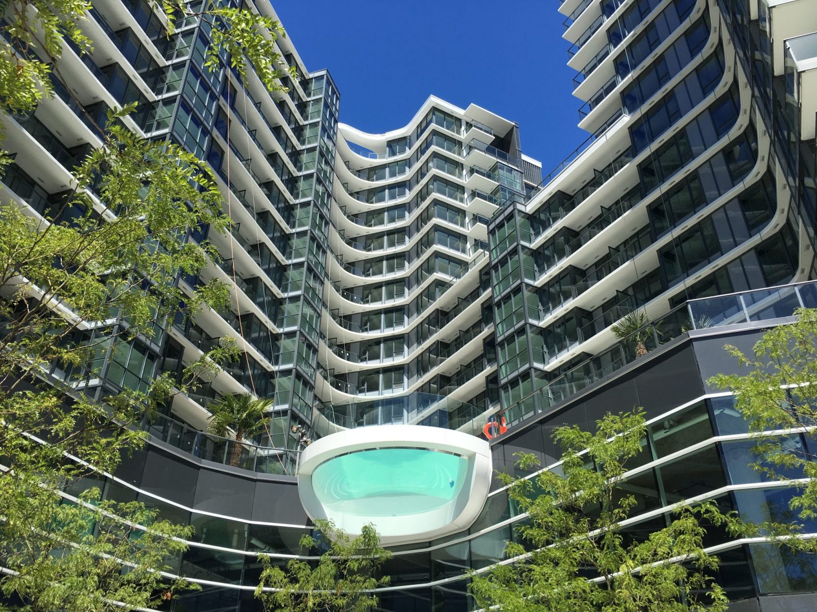One Pacific shows off dramatic glass bottom pool urbanYVR