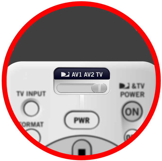 DIRECTV RC65 Remote Setup Using Code Entry Move the mode slide Step