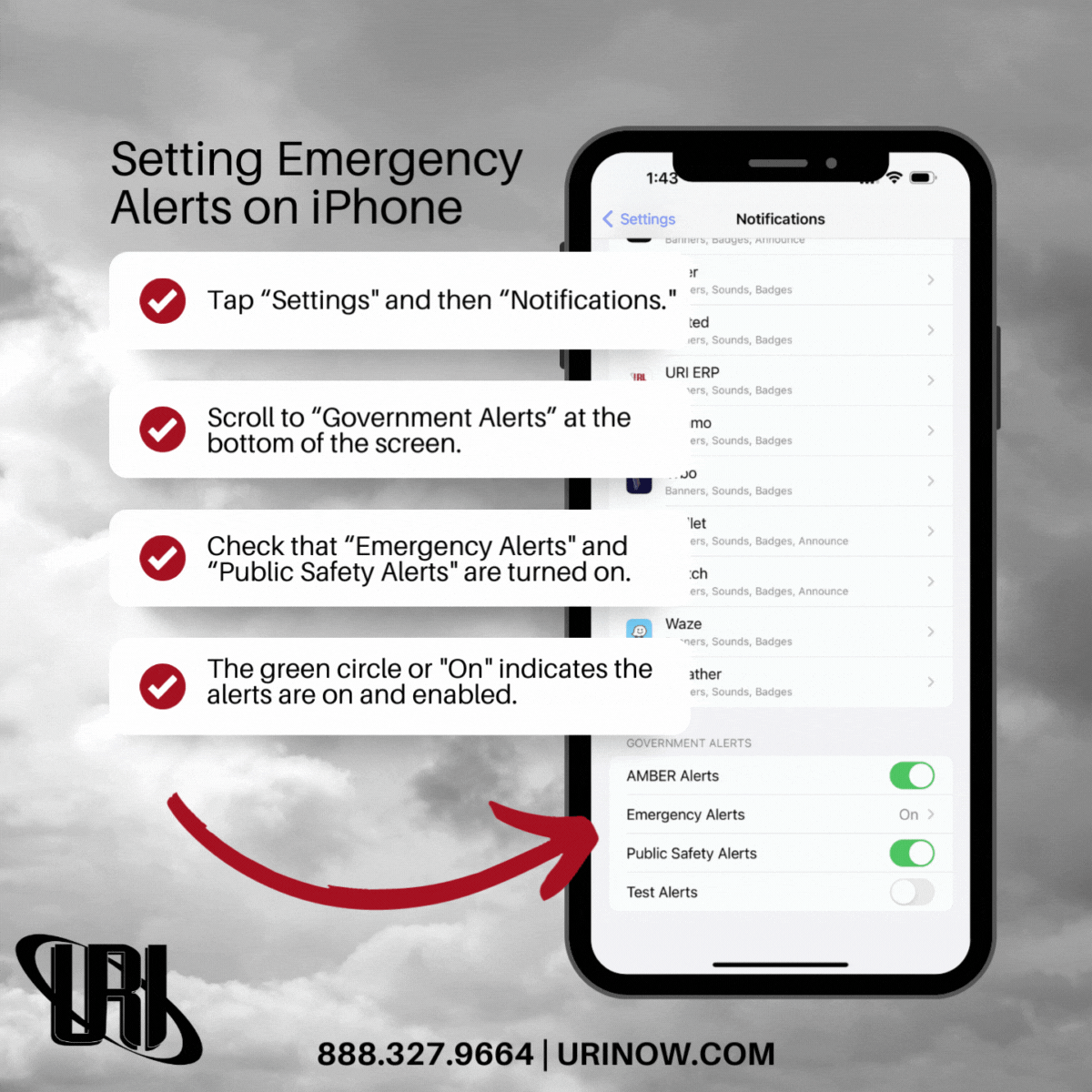 Setting Wireless Emergency Alerts on Your Cell Phone URI