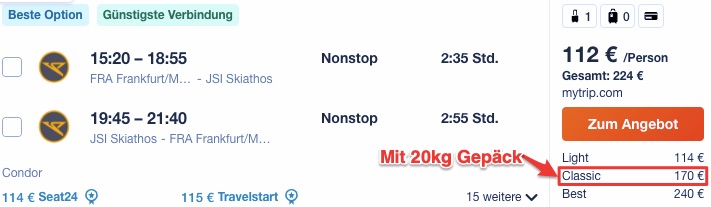 Mamma Mia! Last Minute Flüge nach Skiathos ab 112€ 1 Woche mit Hotel ab 390€ p.P