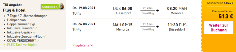 Menorca 7 Tage Inselurlaub im 4* Adults Only Hotel mit Halbpension