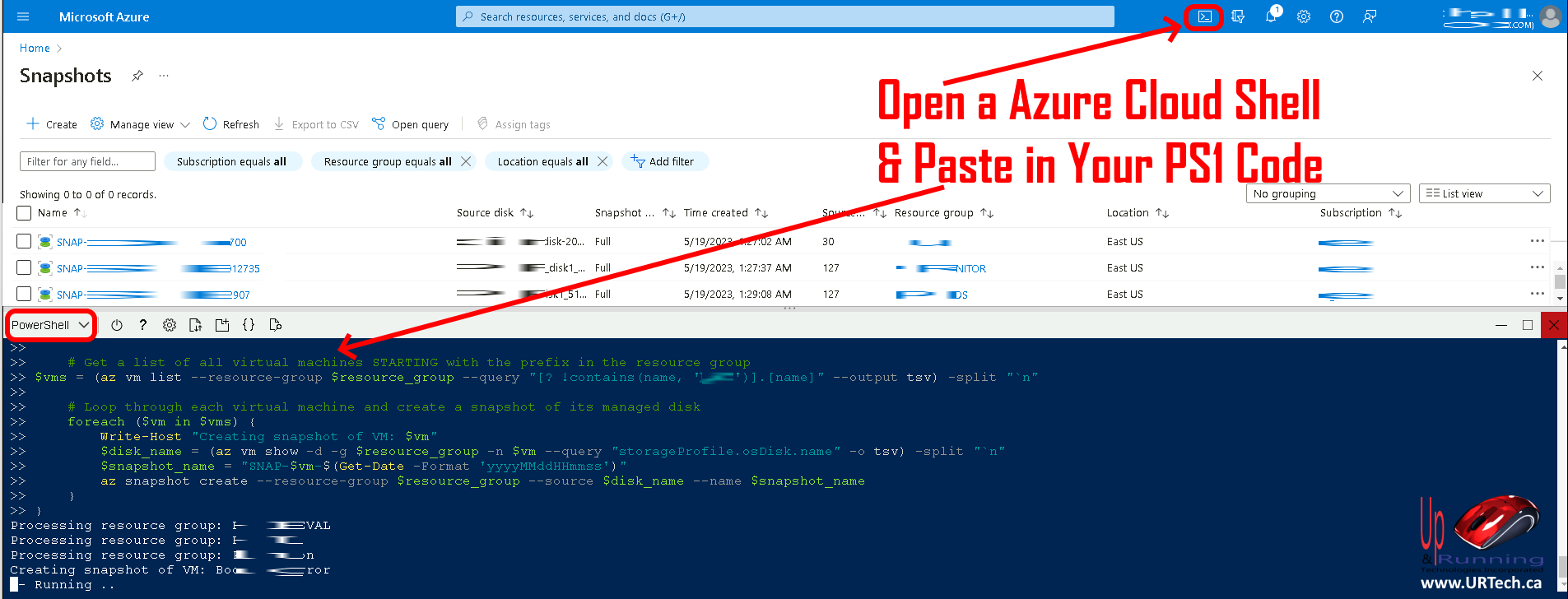 SOLVED PowerShell Script To Create VM Snapshots In Azure Up