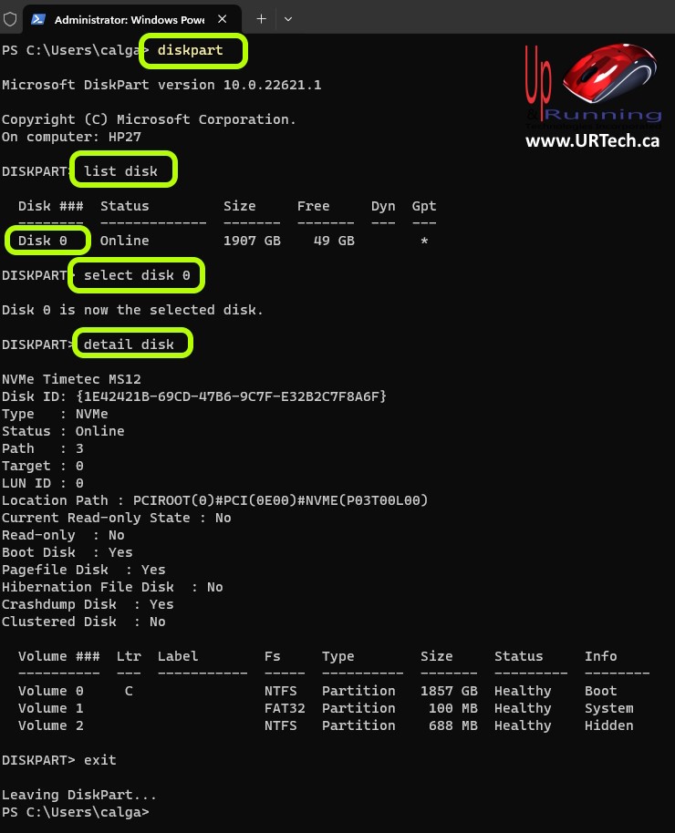 SOLVED Simple Commands To List ALL Parameter Details of a Disks