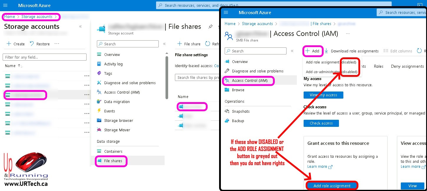 SOLVED How To Add Permissions to an Azure File Share Storage Accounts