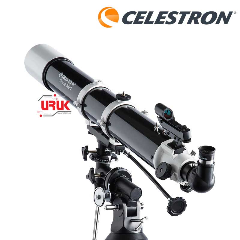Celestron Deluxe 80 EQ Telescope with Tripod, Barlow, and Eyepieces