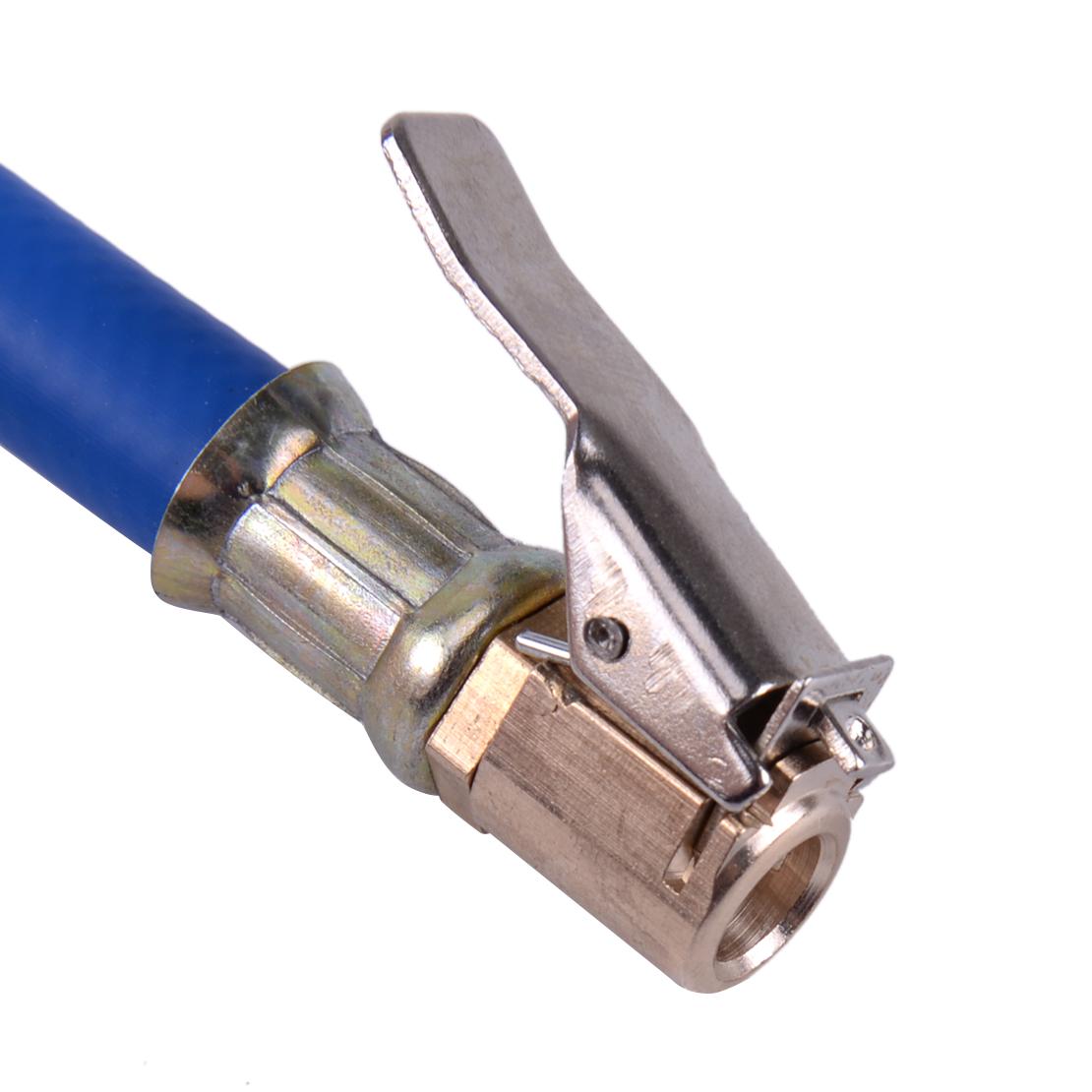 Hose Tire Air Inflator Chuck with Male Threaded & Selflocking Clip on