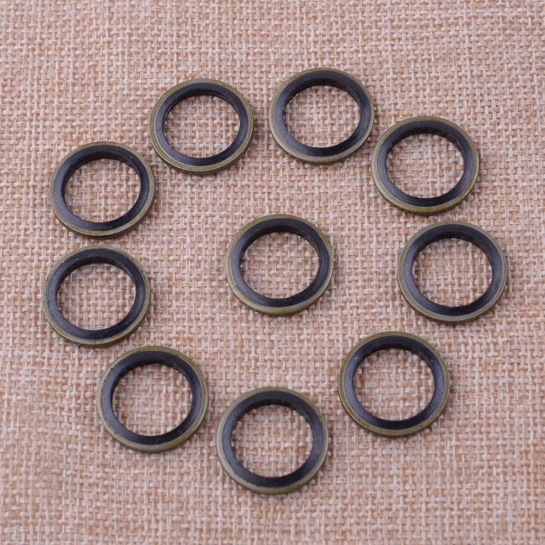 10x Engine Oil Drain Plug Bonded Seal Oil Copper Washer ORing 14mm ID