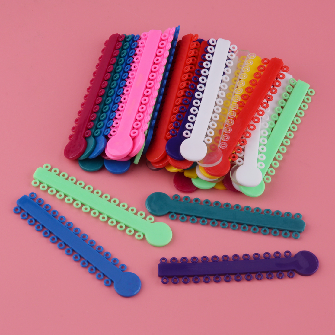 40 sticks/pack Dental Orthodontic Multi Color Ligature Ties Elastic