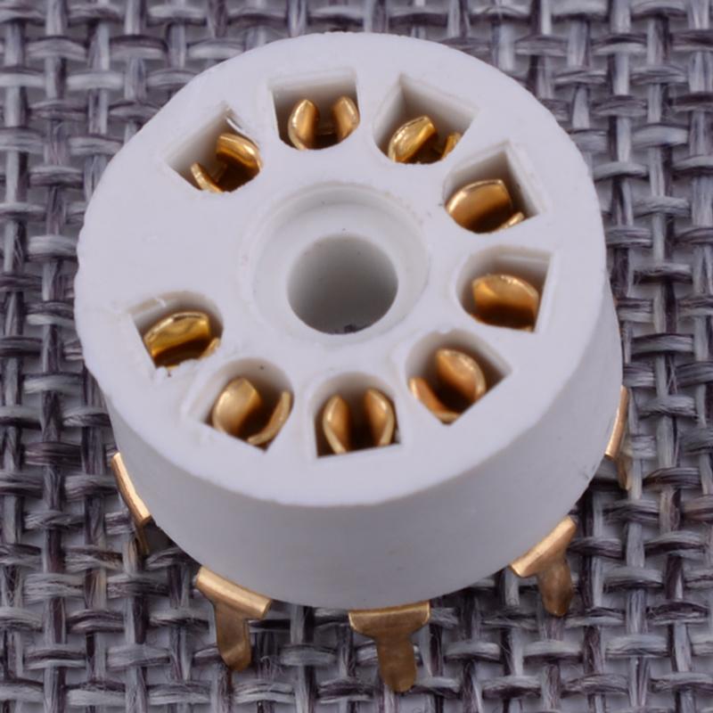 8X 9 Pin PCB Vacuum Tube Socket fit for 12AX7 12AT7 12AU7 ECC83 E88CC