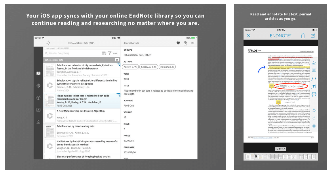 EndNote for iOS iPad・iPhone用アプリ【ユサコ株式会社】