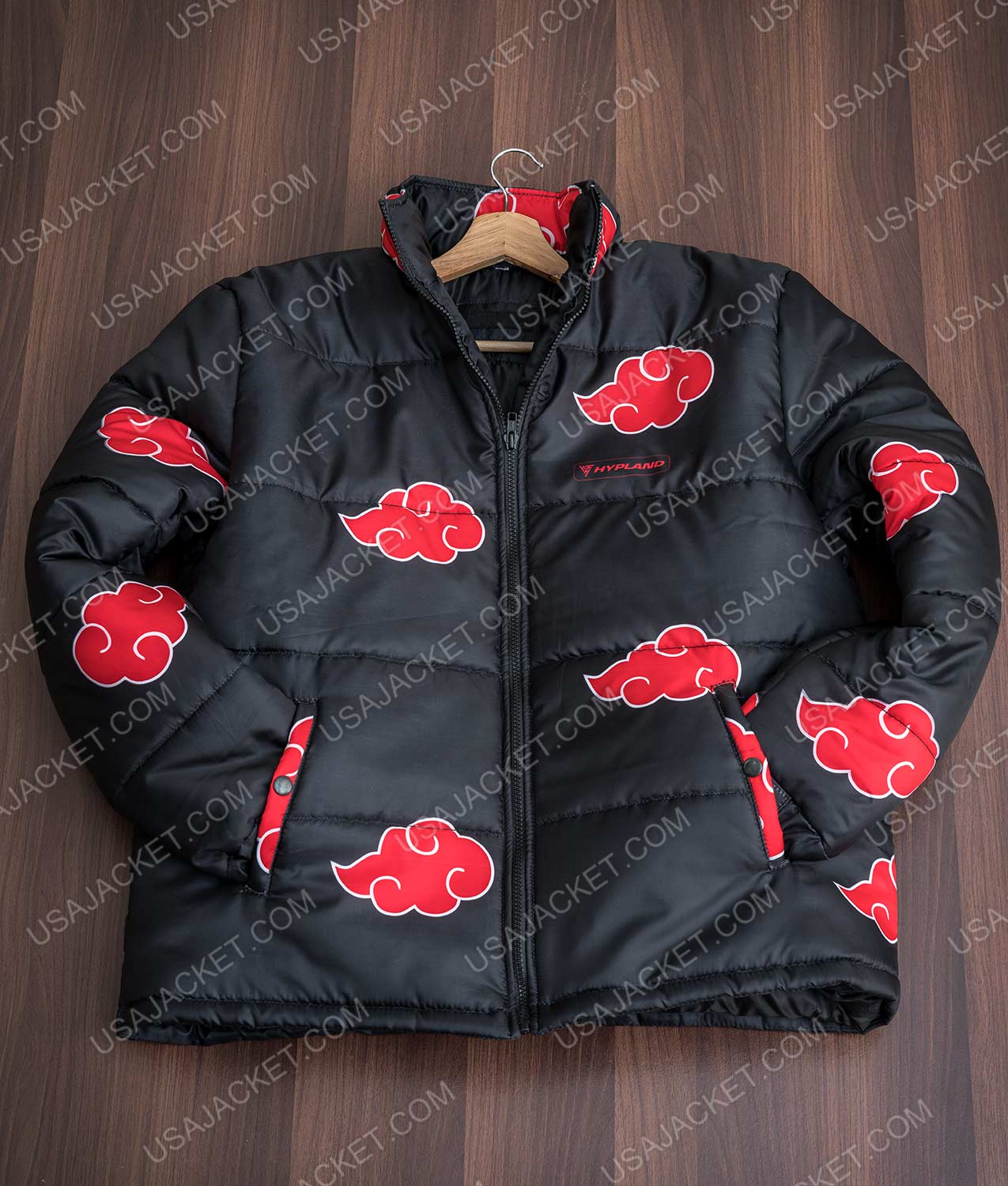 Naruto Akatsuki Puffer Jacket USA Jacket