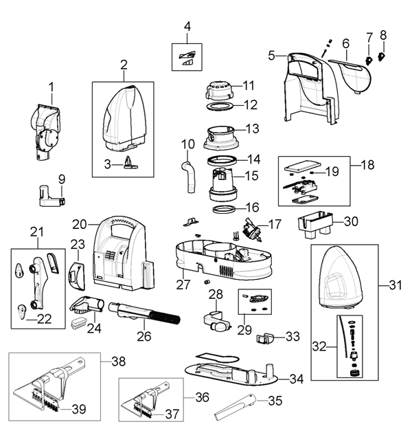 Bissell 1425 Series Little Green Machine Parts USA Vacuum