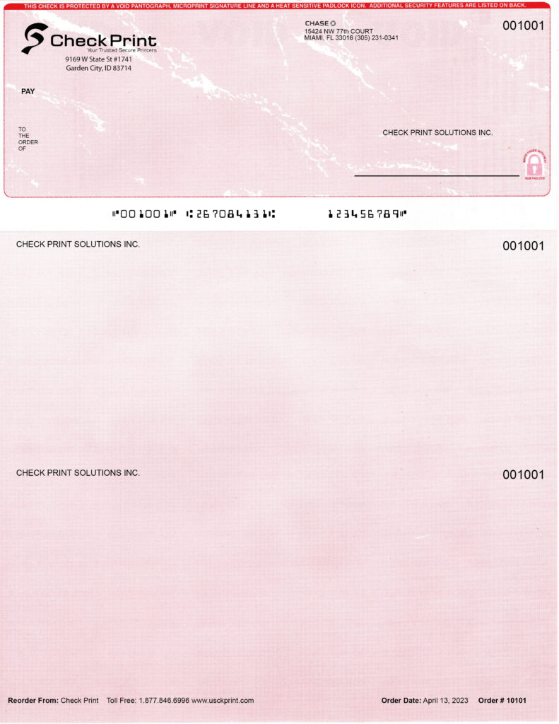 Premium Printer Checks Product Check Print