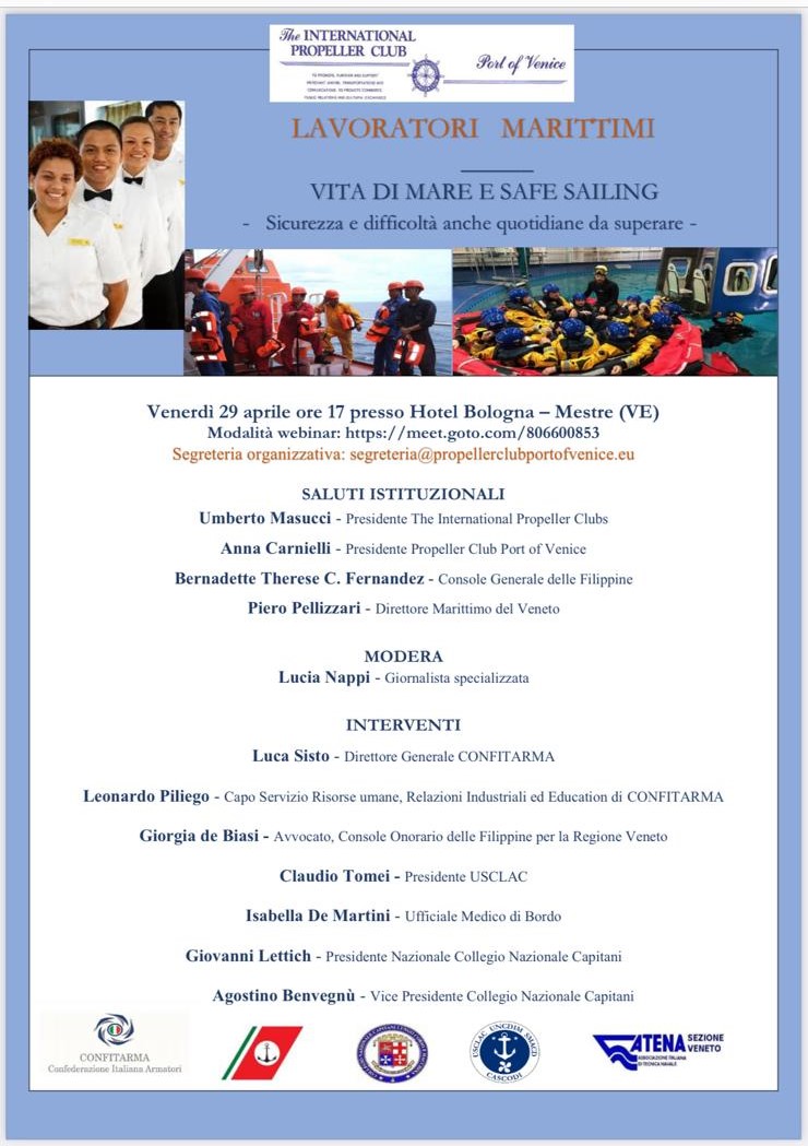 29 aprile 2022 CONVEGNO ORGANIZZATO DA PROPELLER CLUB VENEZIA E