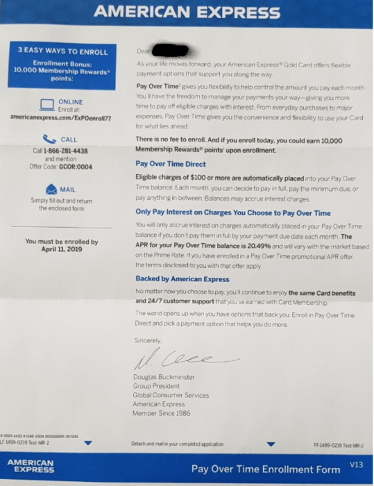 10k AmEx MR Per Account with Pay Over Time (NonUnique Link + Offer