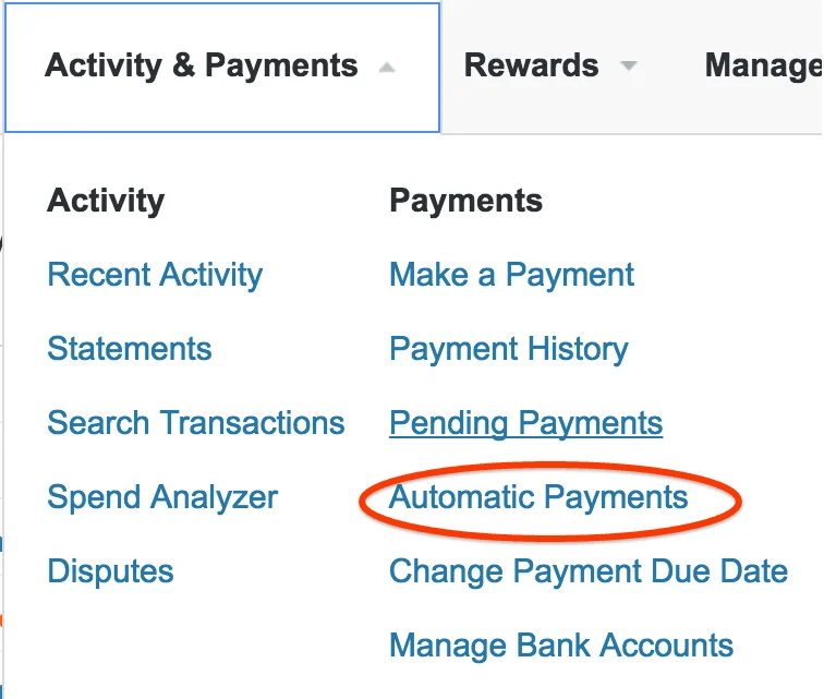 各家银行如何设置 Automatic Payments 美国信用卡指南