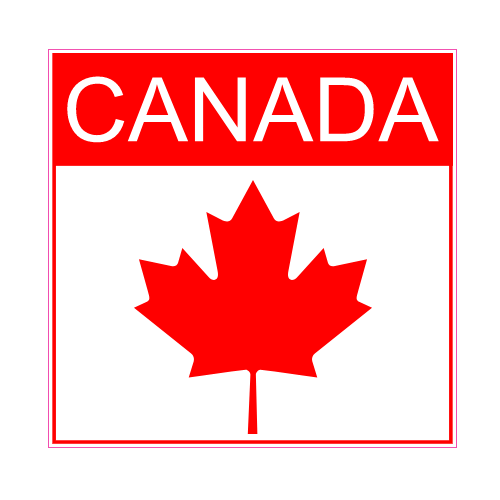 Custom Canada Maple Leaf Square Decal Sticker Printing