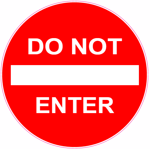 Do Not Enter Red Circle Sticker U.S. Custom Stickers