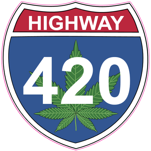 Custom Highway 420 Weed Road Sign Decal Sticker Printing