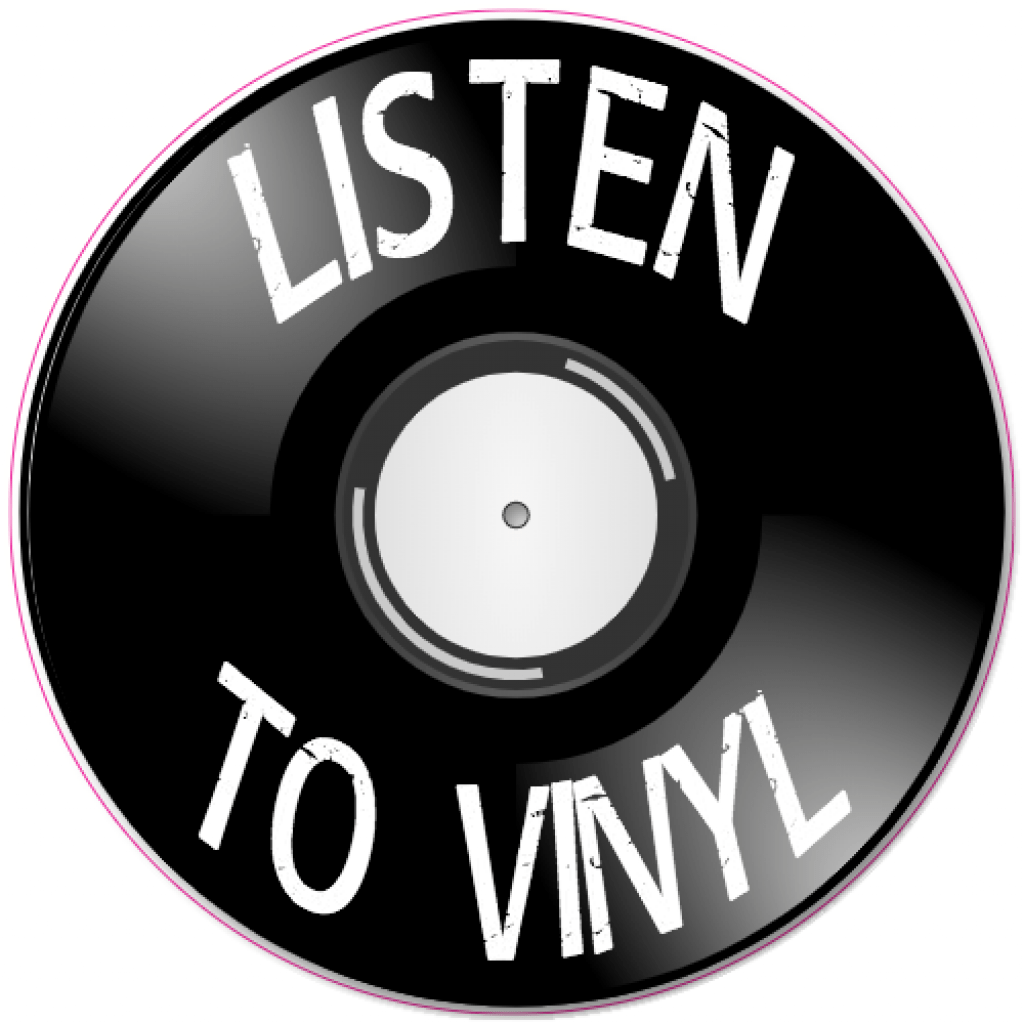 Listen To Vinyl Record Sticker U.S. Custom Stickers
