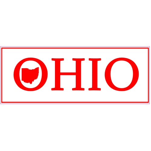 Cincinnati Ohio Skyline State Shaped Sticker U.S. Custom Stickers