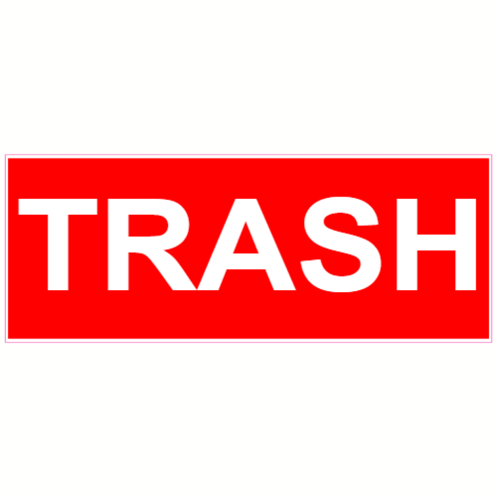 Trash Red Sticker U.S. Custom Stickers