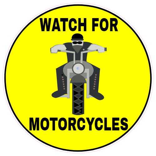 Custom Watch For Motorcycles Yellow Circle Decal Sticker Printing
