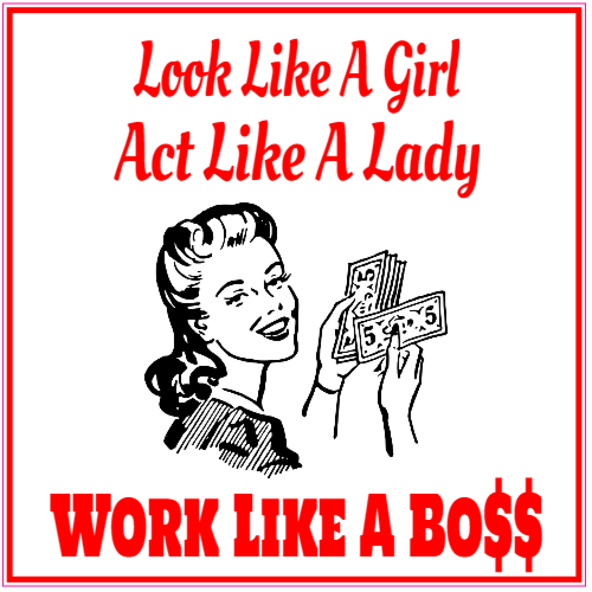 Work Like A Boss Sticker U.S. Custom Stickers