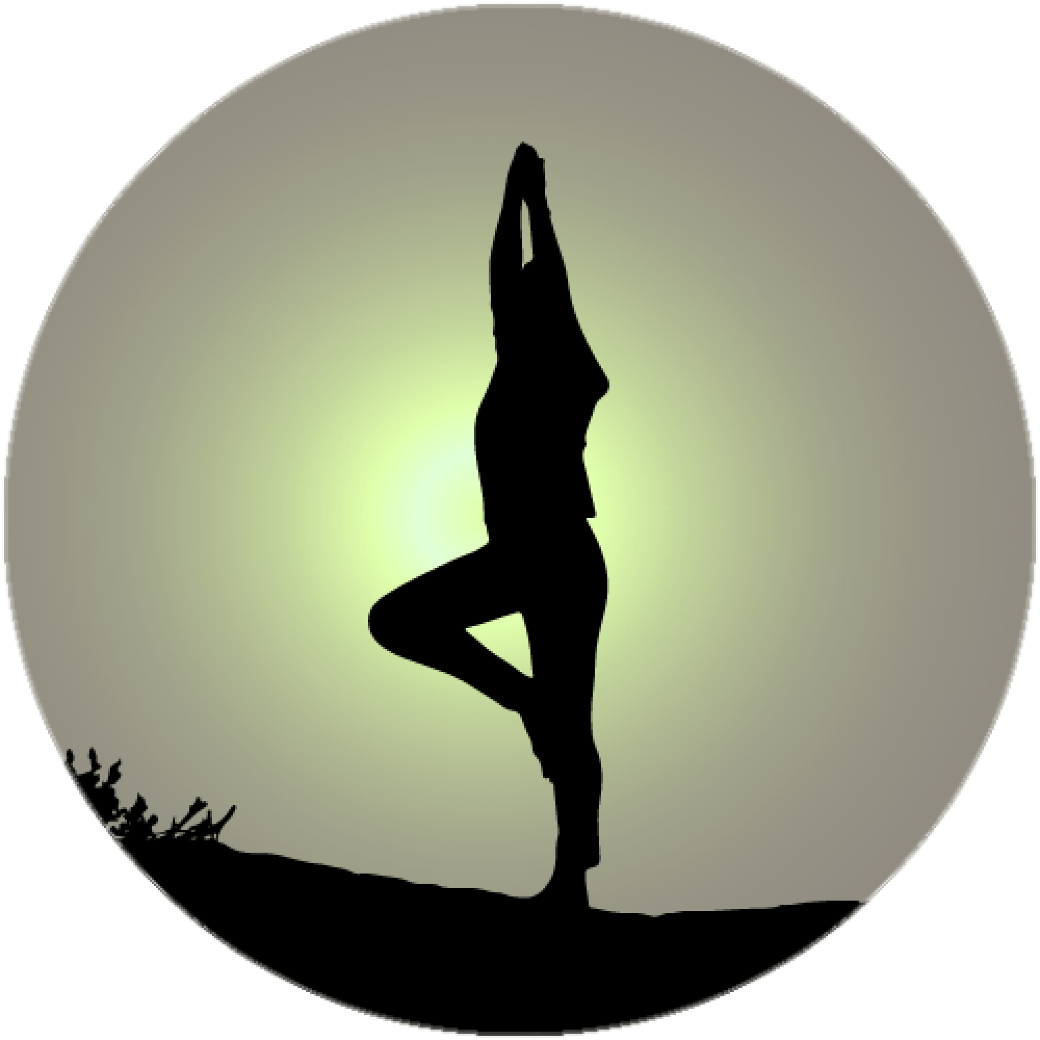 Yoga In Sunset Circle Sticker U.S. Custom Stickers