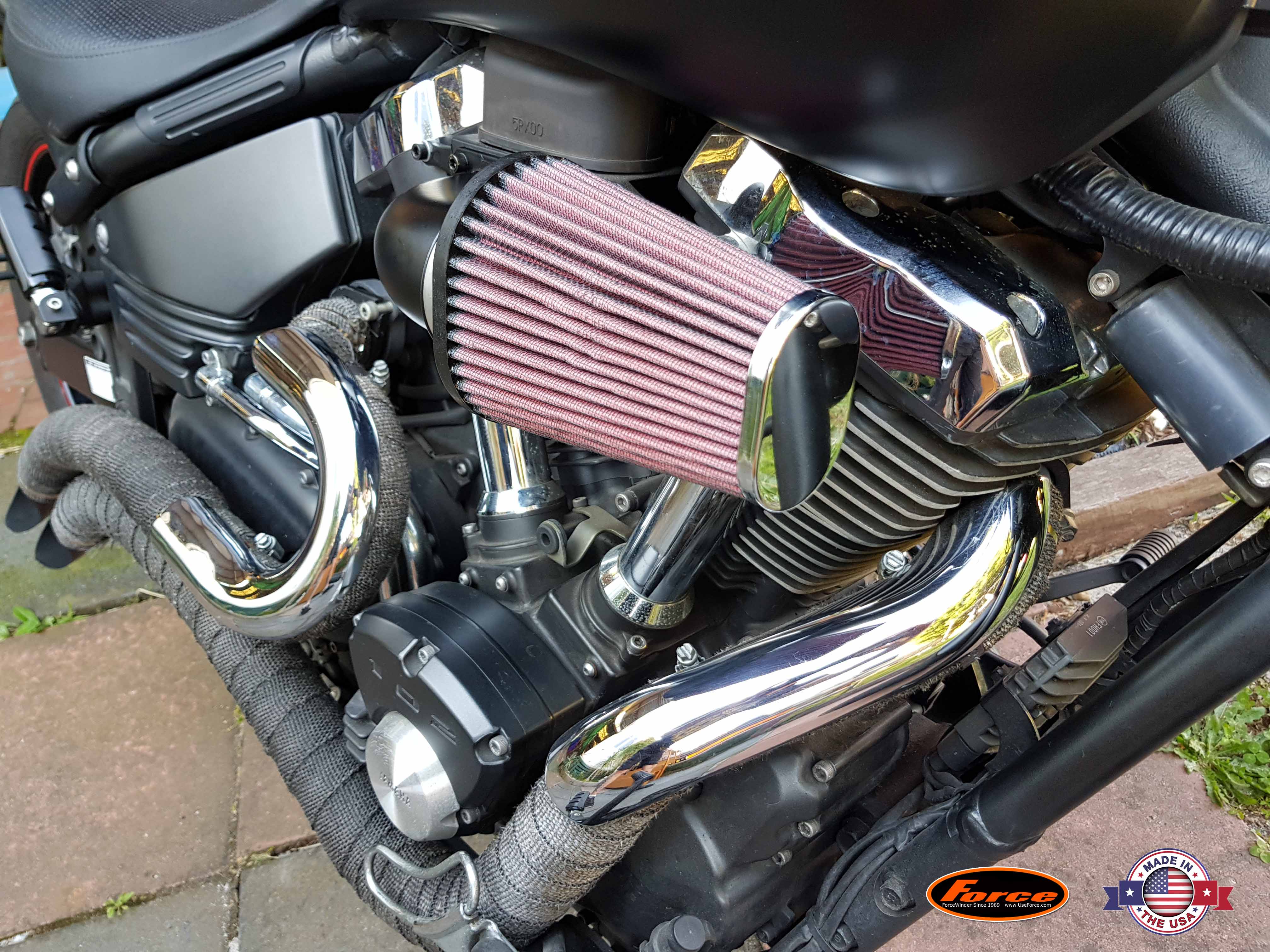 ForceWinder Intake for Yamaha Warrior Black ForceWinder Motorcycle