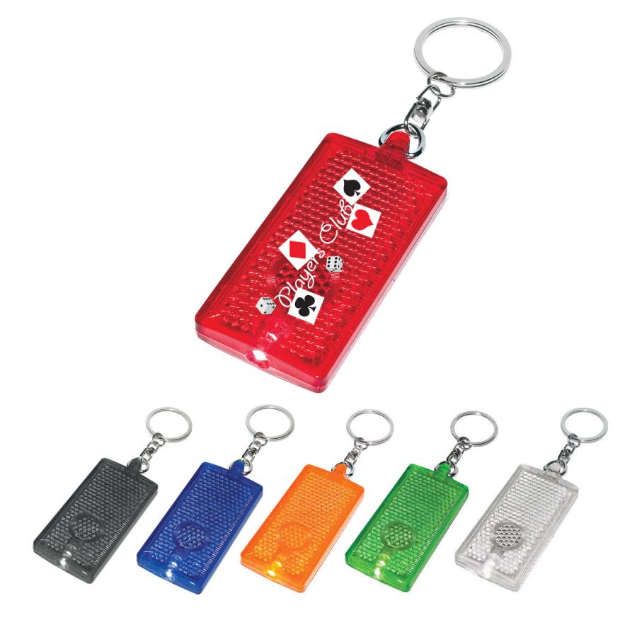 Custom Rectangular LED Light Keychains Keychain Flashlights
