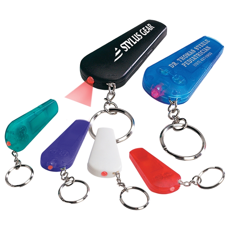 Custom Whistle Light and Keychains Keychain Flashlights