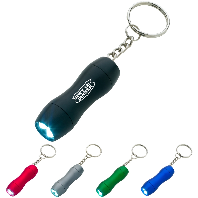 Promotional Mini Aluminum LED Light Keychains Keychain Flashlights