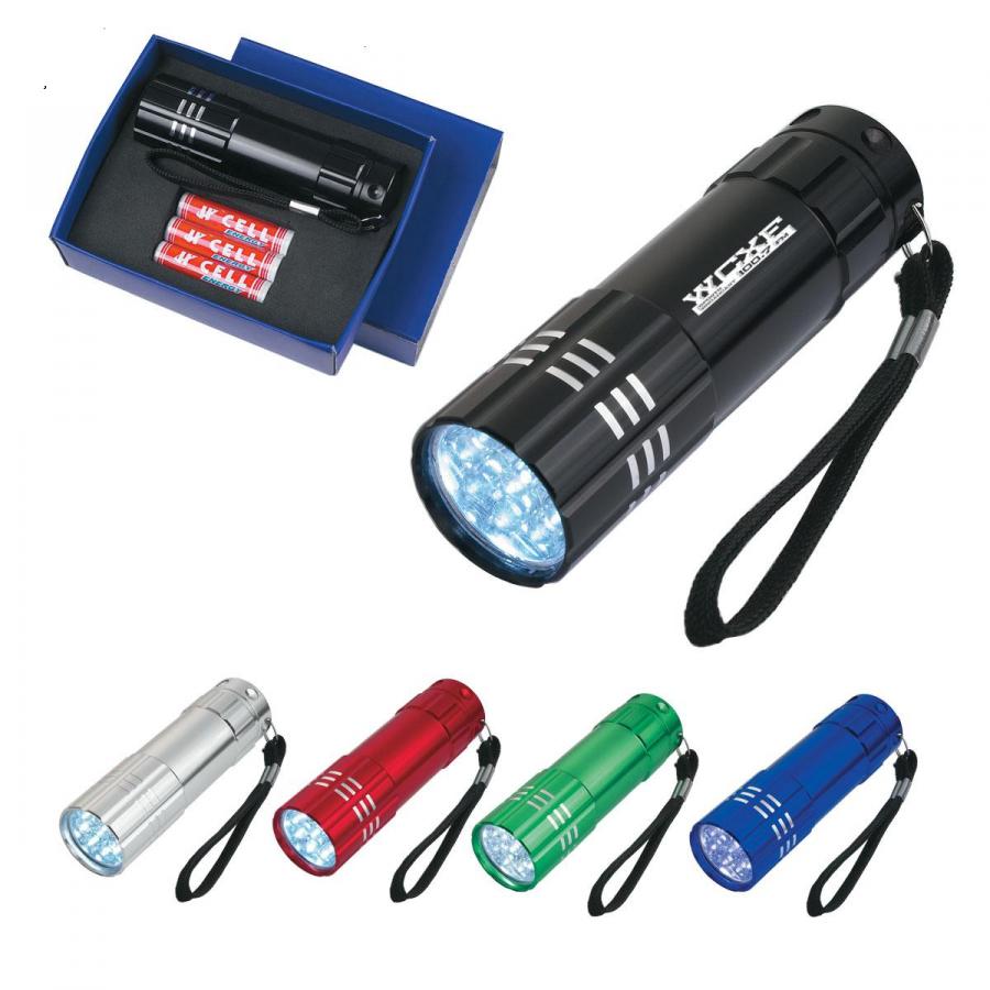 Custom Aluminum LED Flashlight with Strap Metal Flashlights