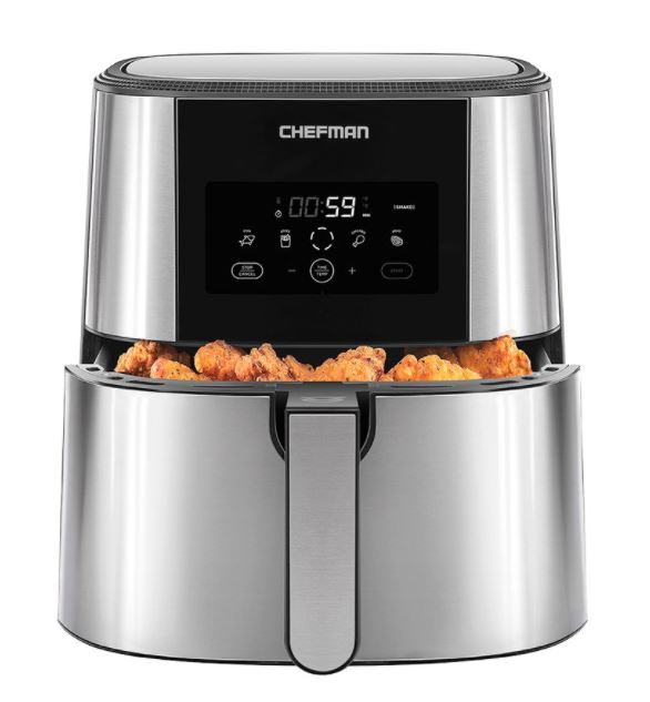 Chefman TurboFry 8qt Air Fryer XL Stainless Steel