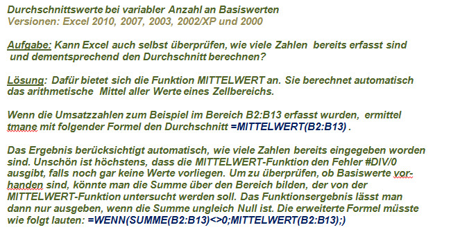 Excel Tipps und Tricks