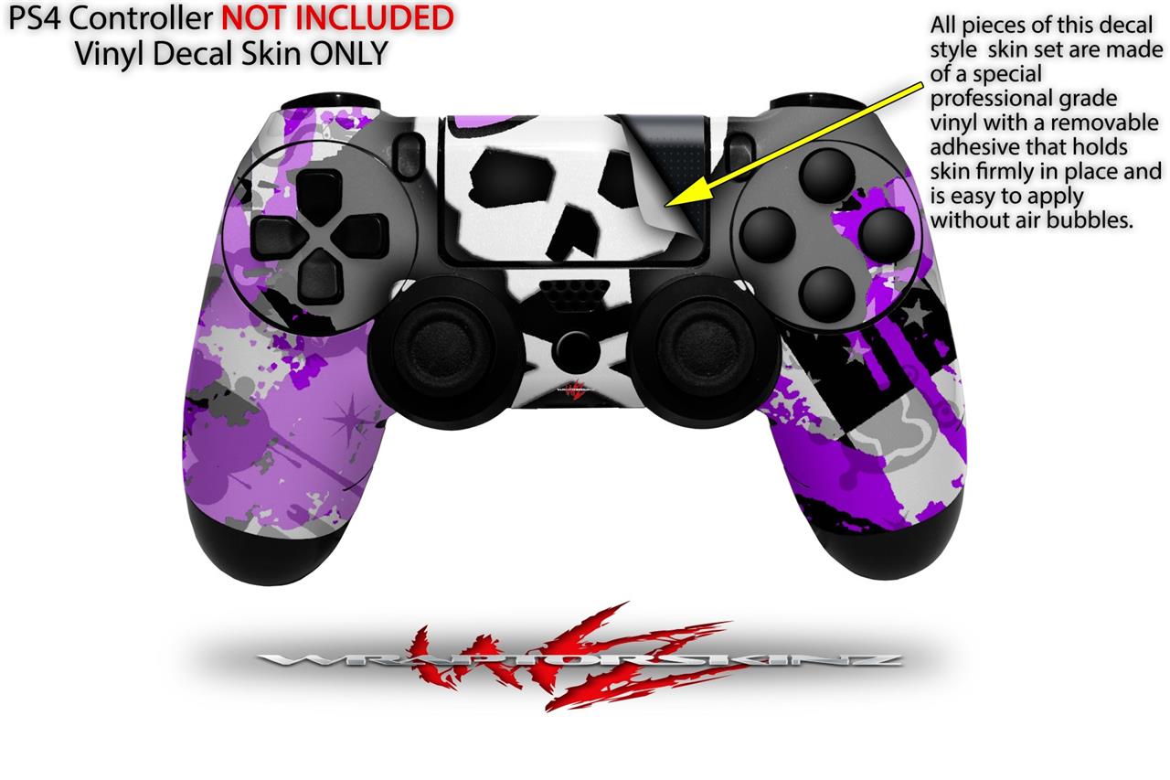 Sony PS4 Controller Skins Purple Princess Skull uSkins