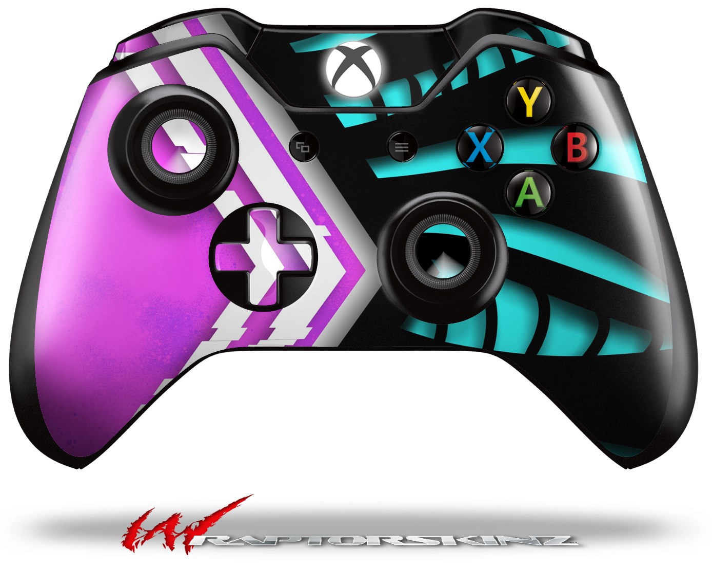 XBOX One Original Wireless Controller Skins Black Waves Neon Teal Hot