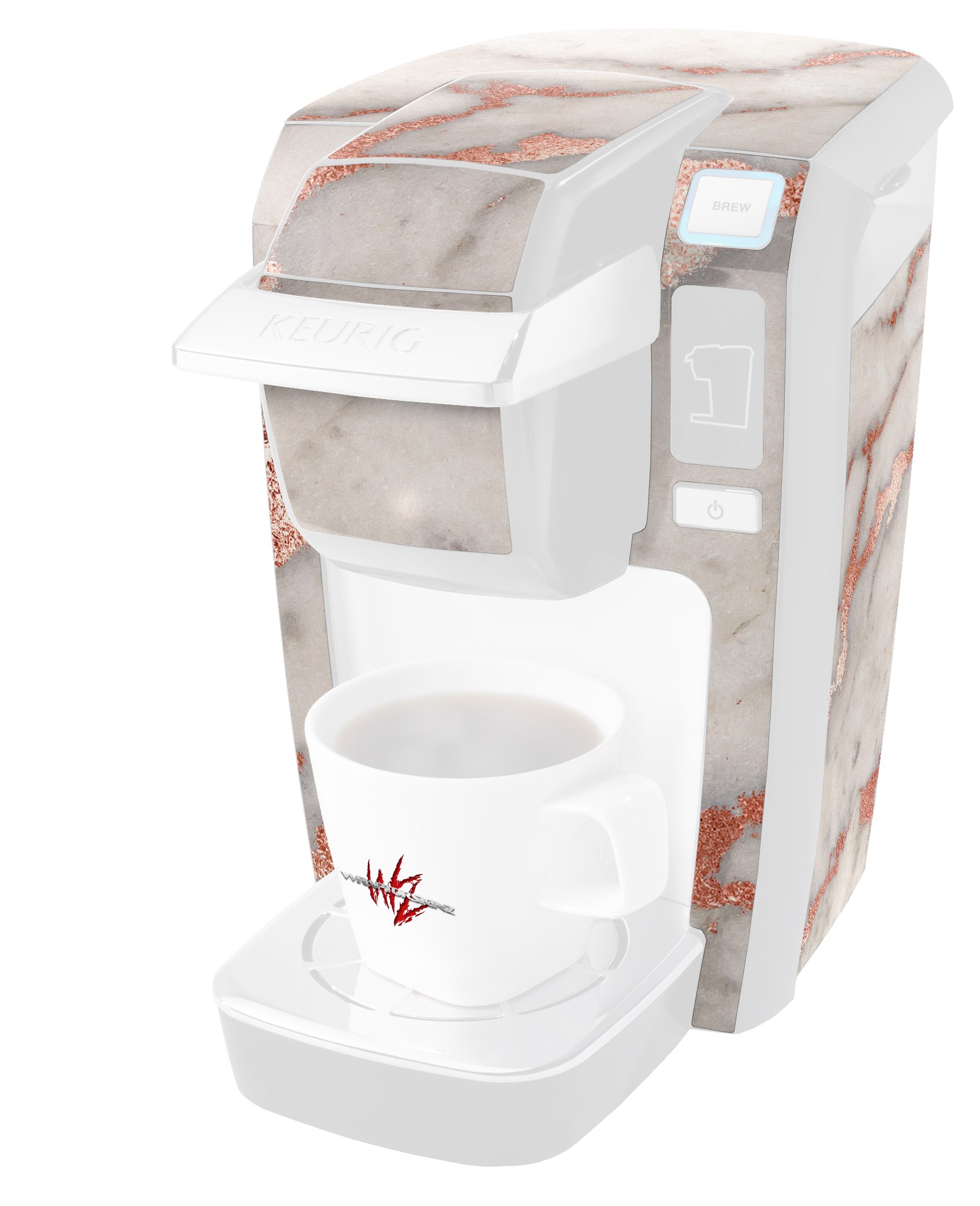 Keurig K10 and K15 Mini Plus Coffee Makers Rose Gold Gilded Marble uSkins