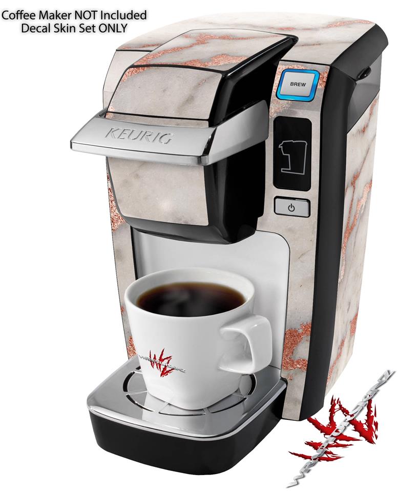 Keurig K10 and K15 Mini Plus Coffee Makers Rose Gold Gilded Marble uSkins