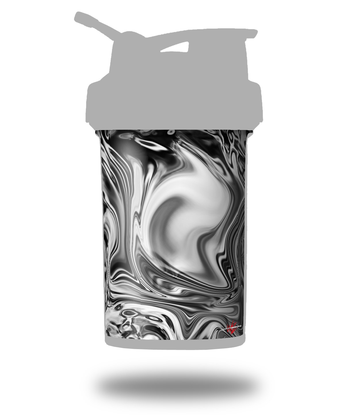 Blender Bottles 22oz ProStak Skins Liquid Metal Chrome uSkins